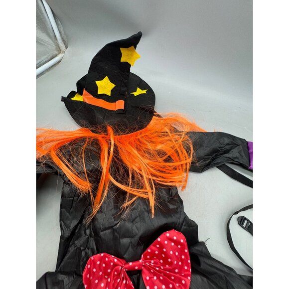 Halloween Witch Hanging Decoration With Orange Hair & Striped Legs Humorous READ - Picture 2 of 6